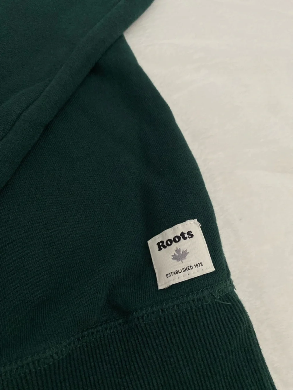 Roots Forest Green Zip-Up Sweater - Picture 3 of 6